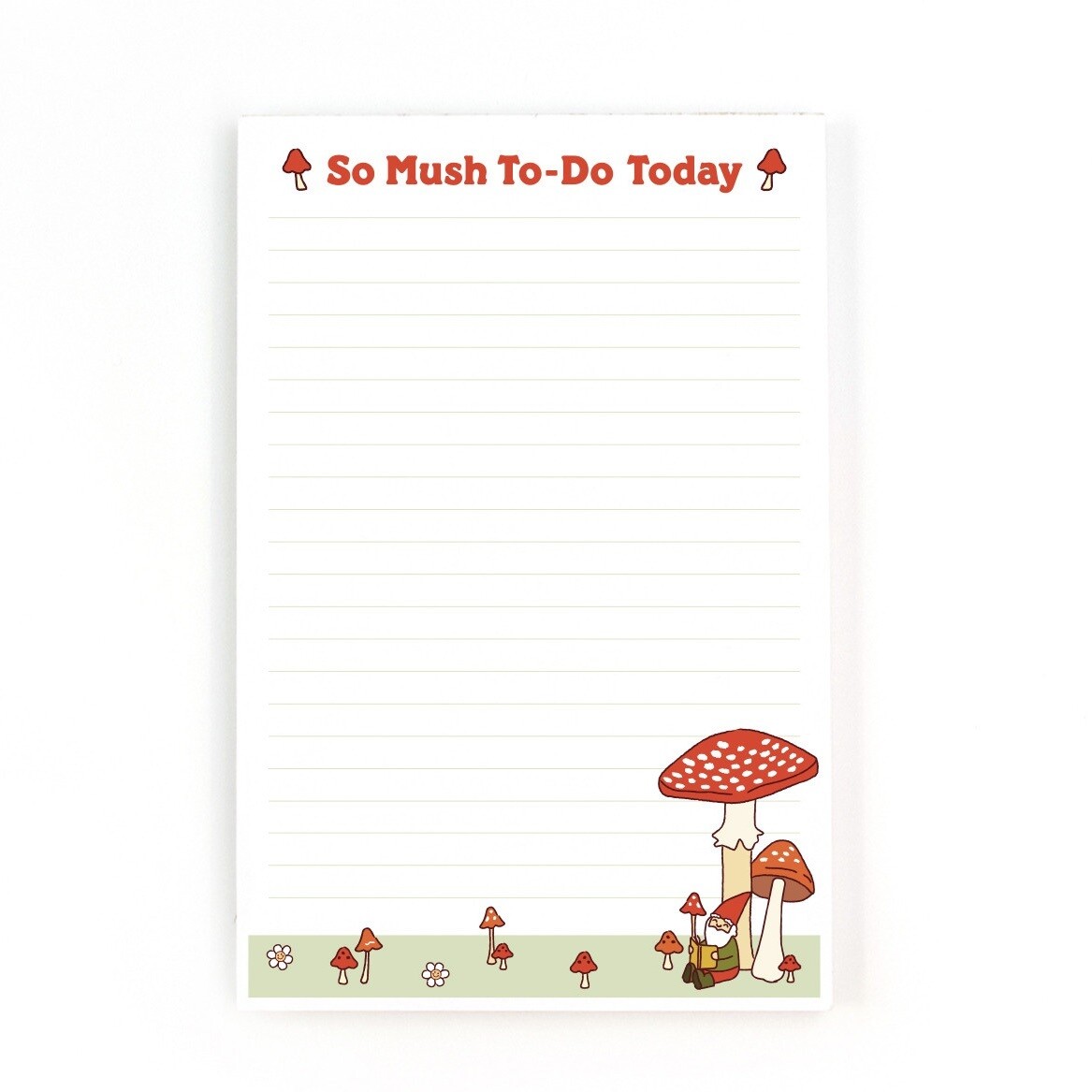 Gnome Mushroom Notepad