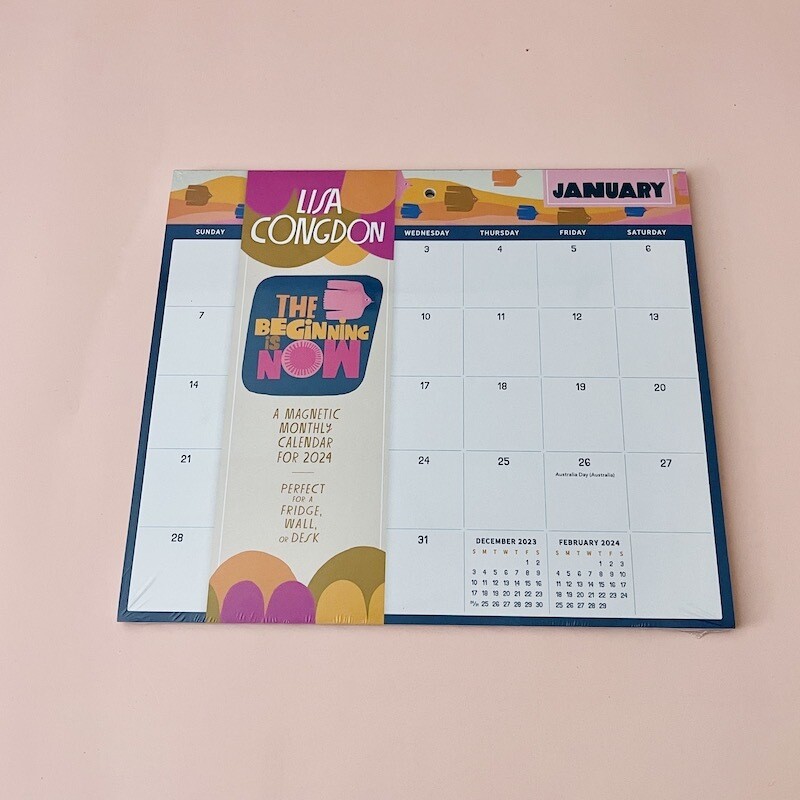 The Beginning is Now: A Magnetic Monthly Calendar