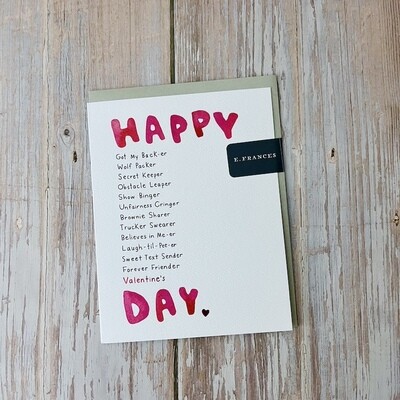 BFF Valentine Card