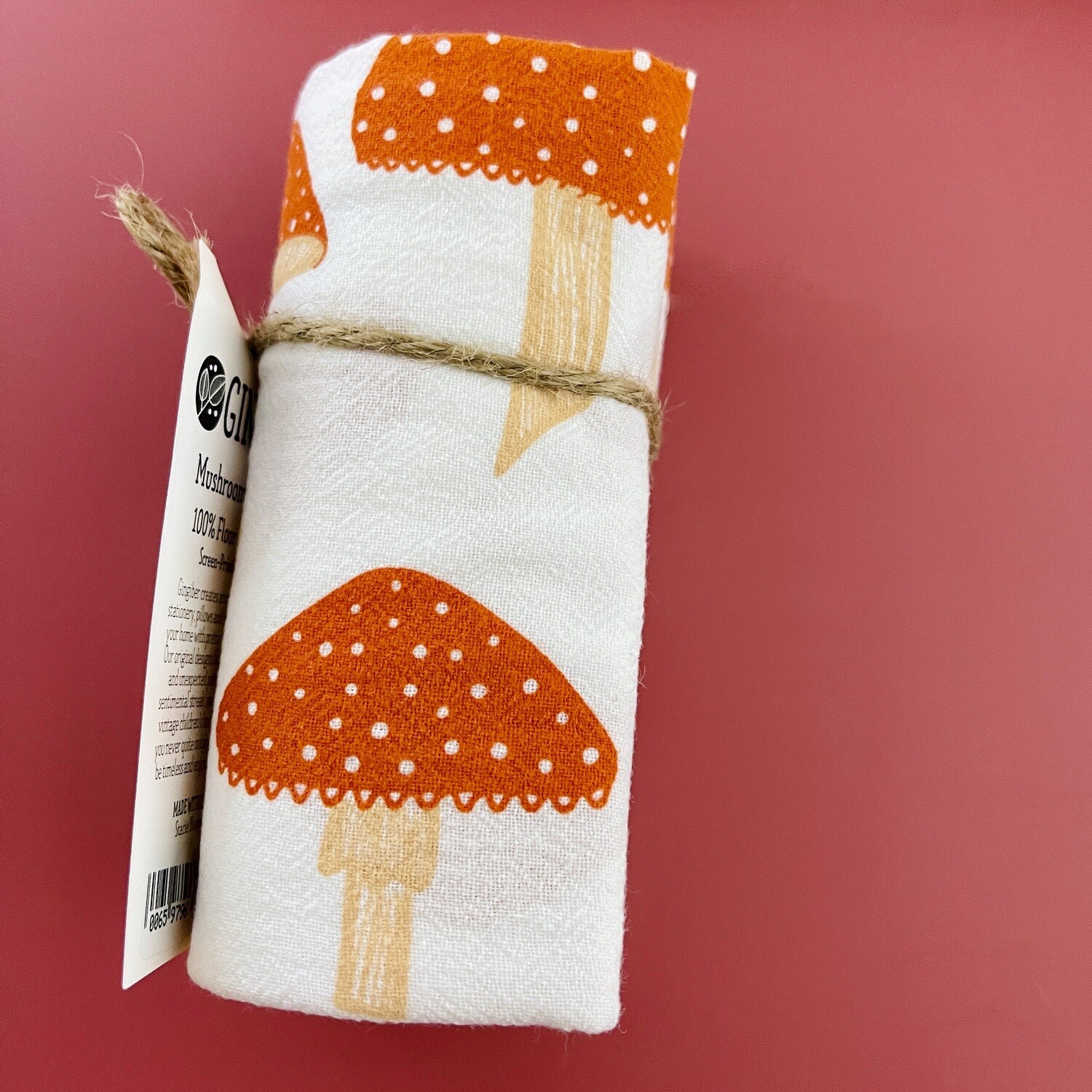 Gingiber Tea Towel, Style: Mushroom