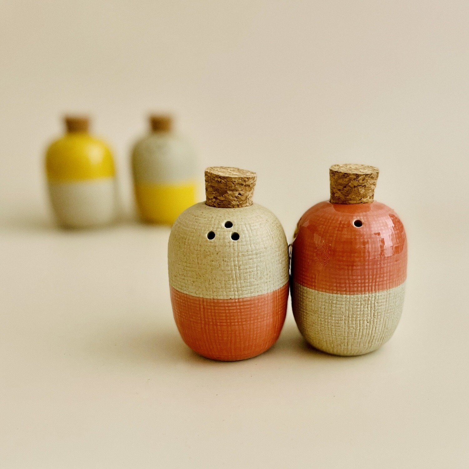 Solar Salt &amp; Pepper Shakers, Color: Clay