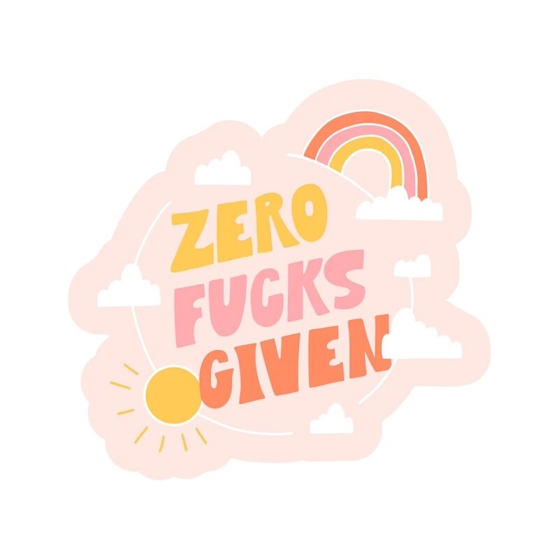 Zero Fucks Given (Rainbow) Sticker