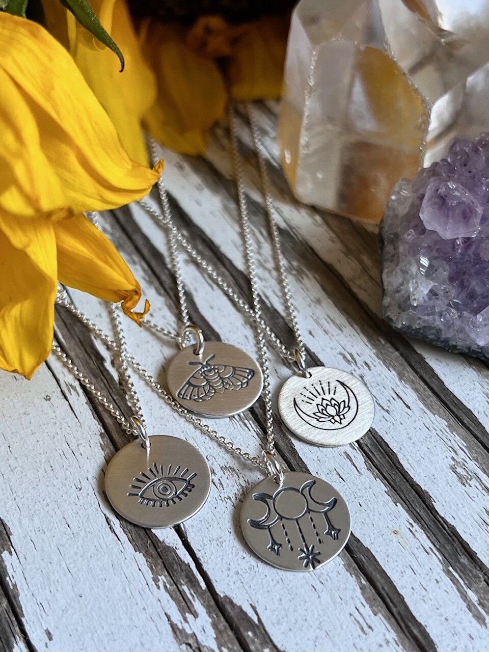 Twigs &amp; Twine Silver Celestial Charm Necklace