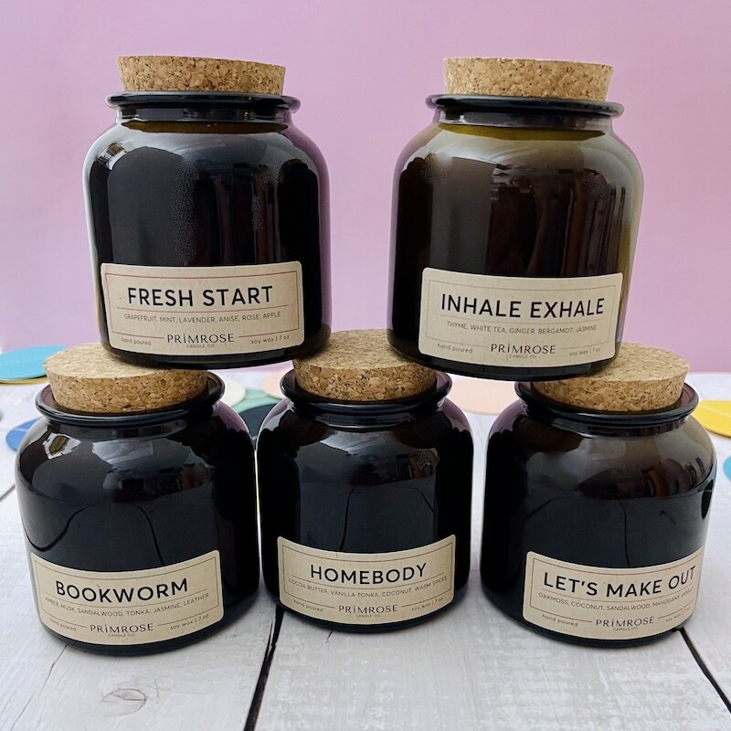Primrose 7oz Soy Candles: