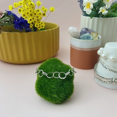 Handmade Silver Link Chain Bracelet