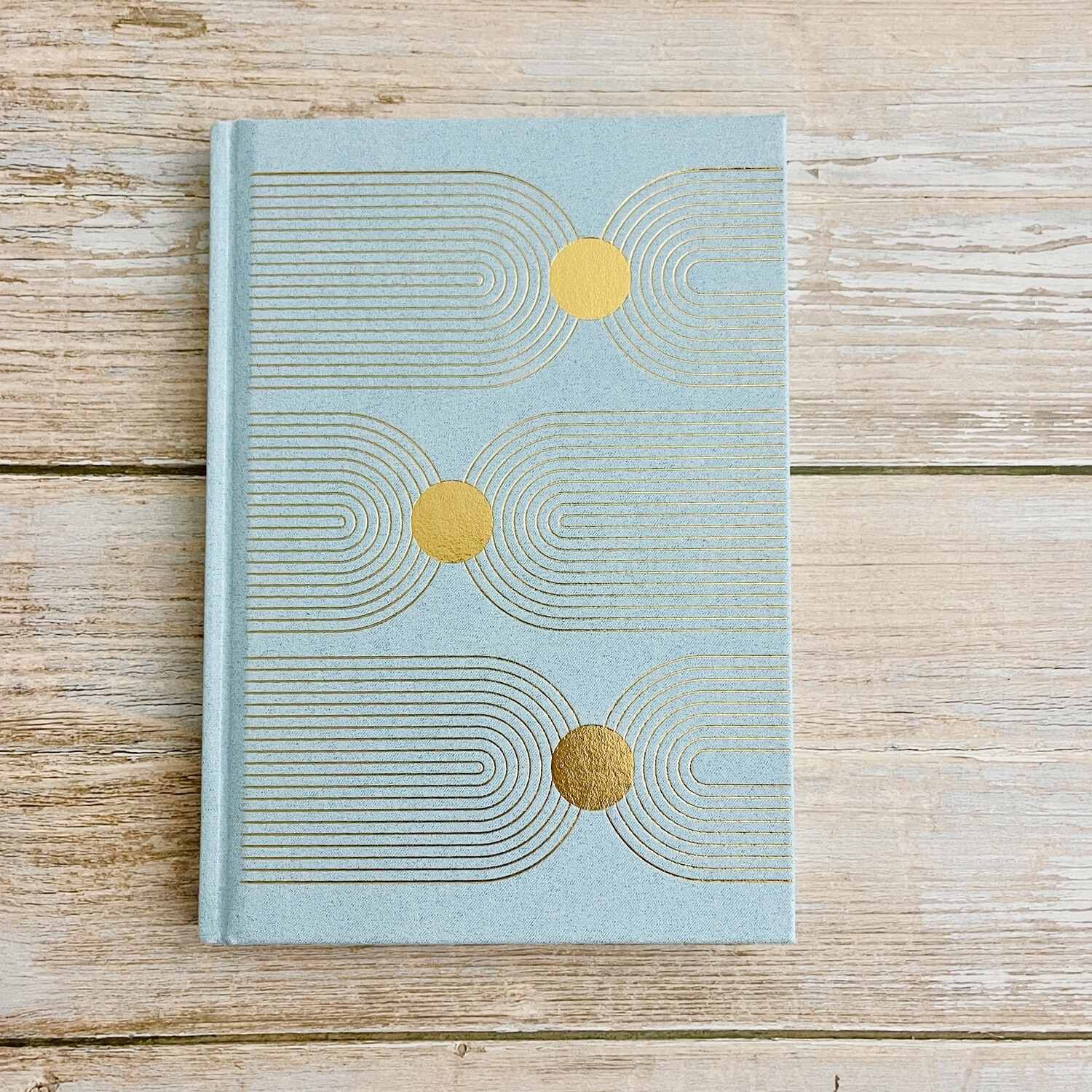 Hard Cover Suede Cloth Journal, Style: Arch Dot Blue
