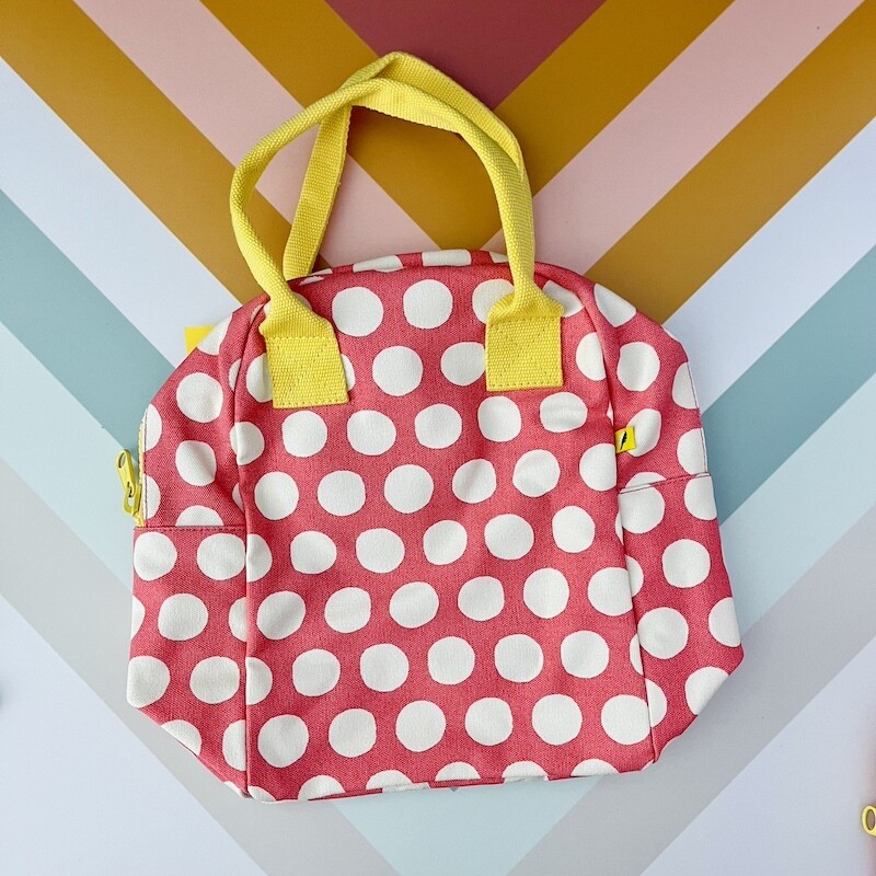 Lunch Zipper Tote Patterns, Style: Dot Pink