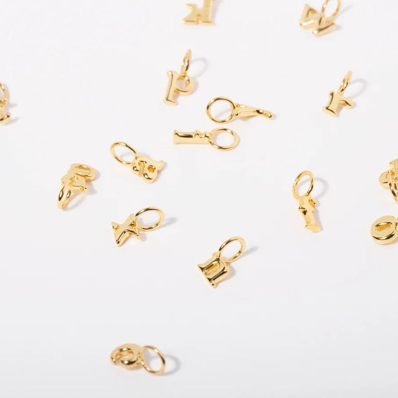 Lowercase Letter Charm, 14kt GV