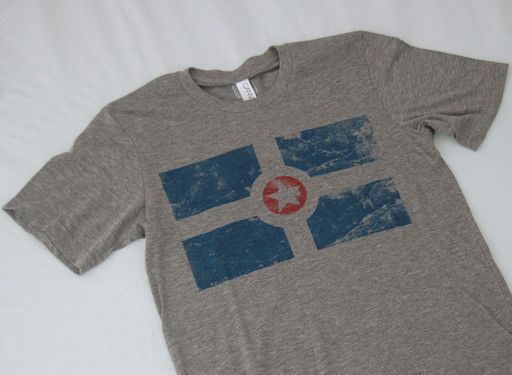 Indy Flag Tee by People for Urban Progress, Color: Gry, Size: XS