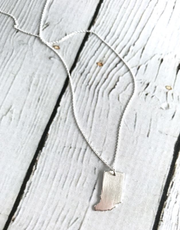 Brushed Silver Tiny Indiana Necklace, Style: Solid