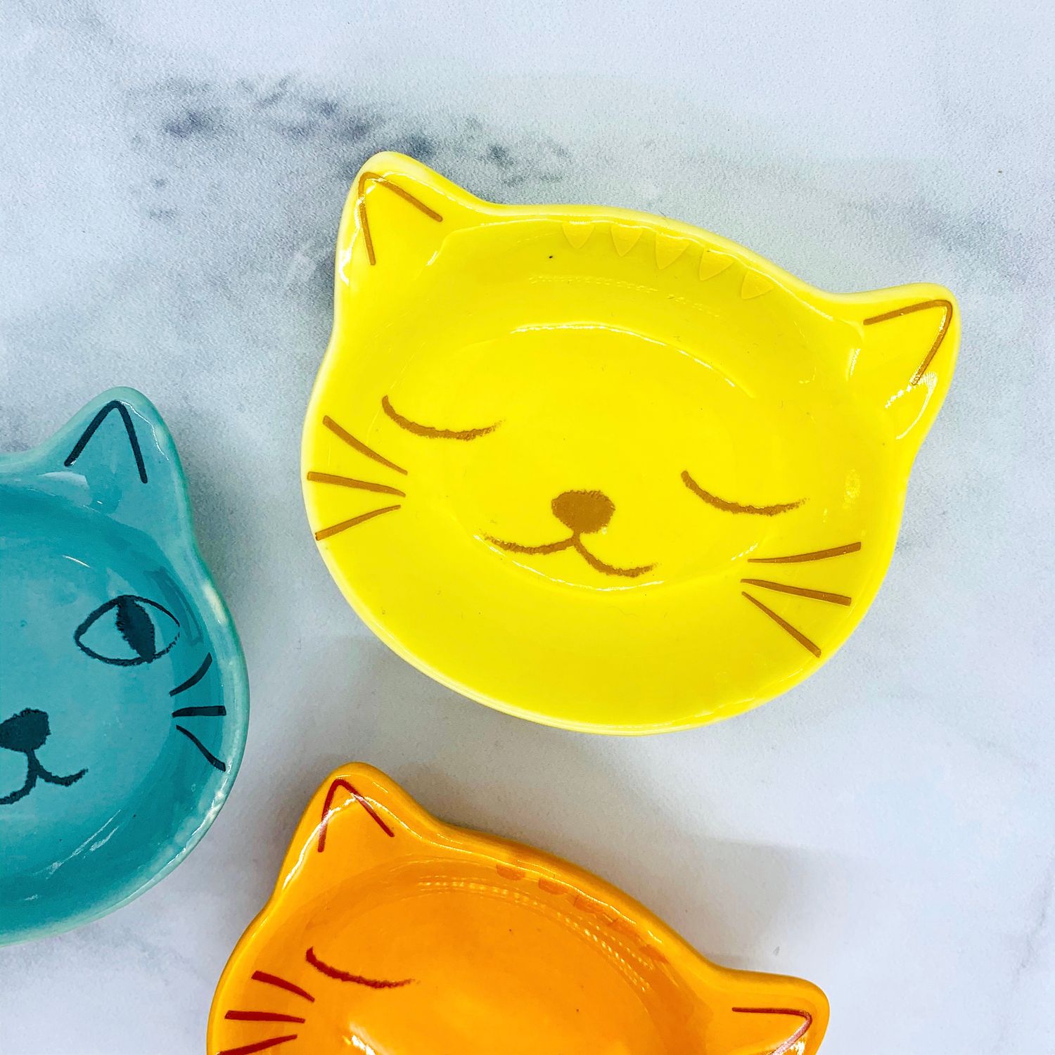 Purrfect Pinch Bowls, Color: Yellow