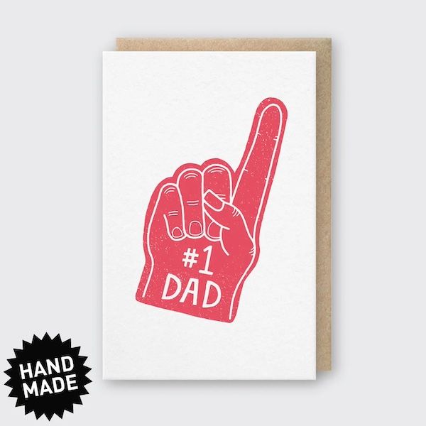 #1 Dad Foam Finger Card