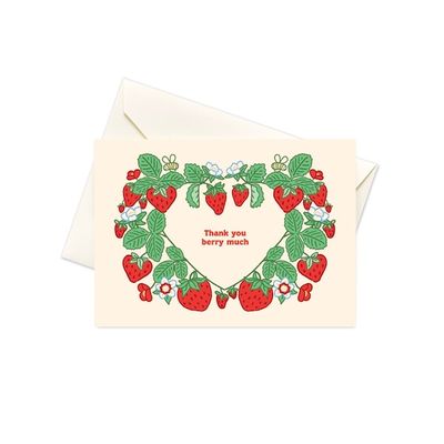 Strawberry Heart Boxed Notecards