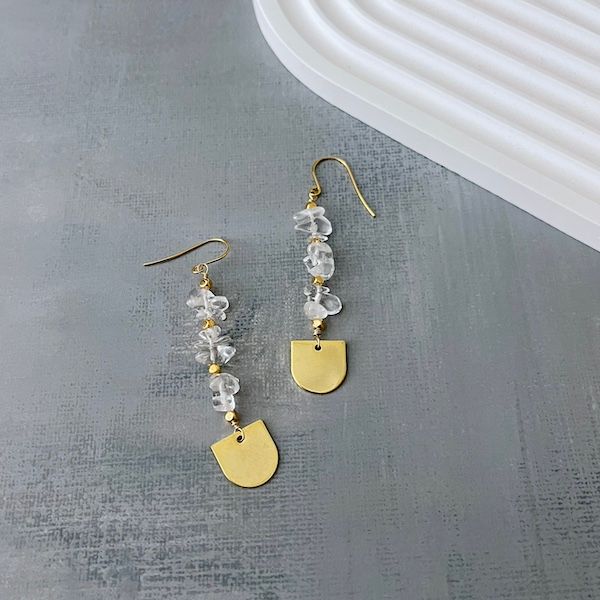 Bohemian Crystal Chip Dangle Earrings