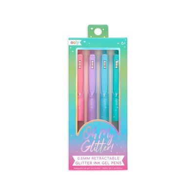 Oh My Glitter! Retractable Glitter Gel Pens S/4