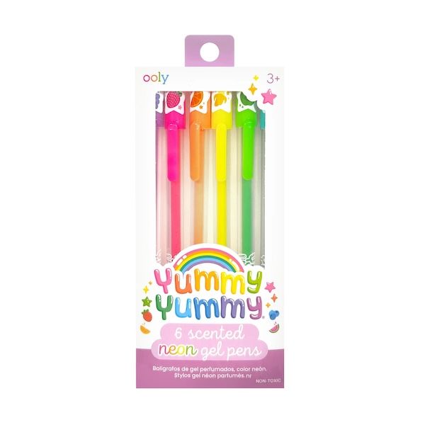Yummy Yummy Scented Gel Pens - Neon S/6