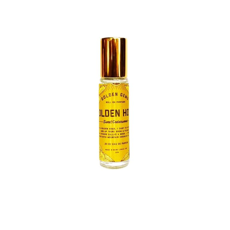 Golden Gems Roll on Perfume, Style: Golden Hour - Sweet Cedarwood