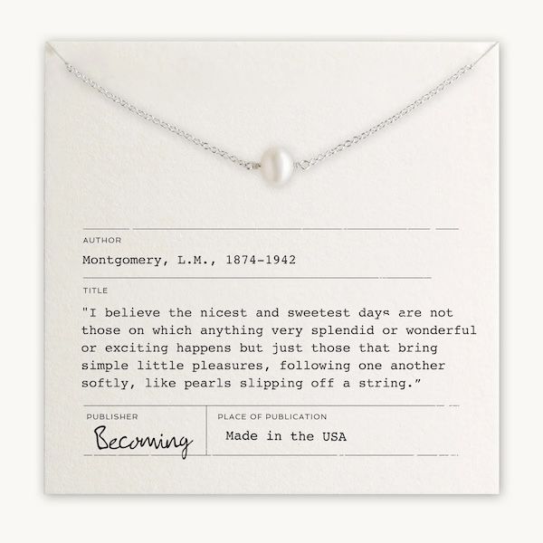 Simple Pleasures Pearls Necklace, Silver