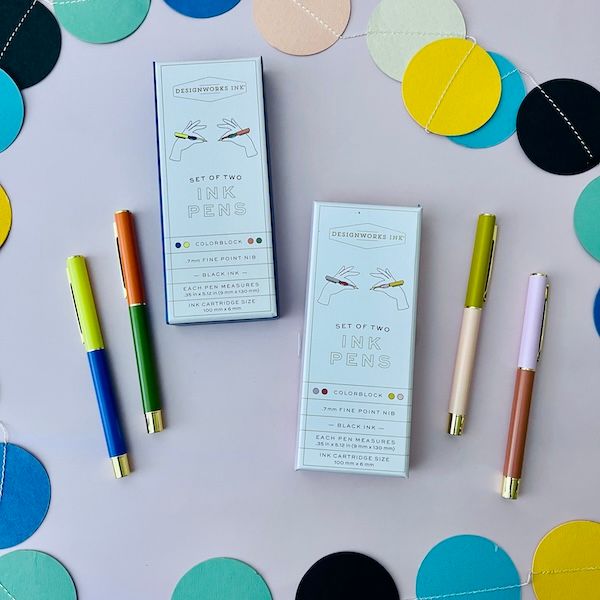 Color Block Pens (Set of 2)