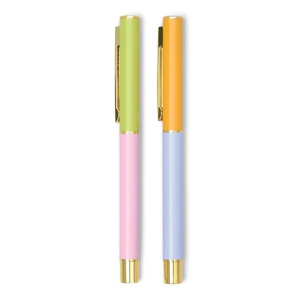 Color Block Pens (Set of 2), Style: Lilac &amp; Cornflower