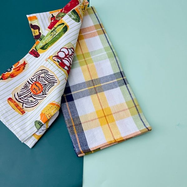 Pickling Printed Cotton Dishtowels S/2