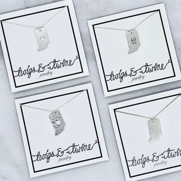 Brushed Silver Tiny Indiana Necklace