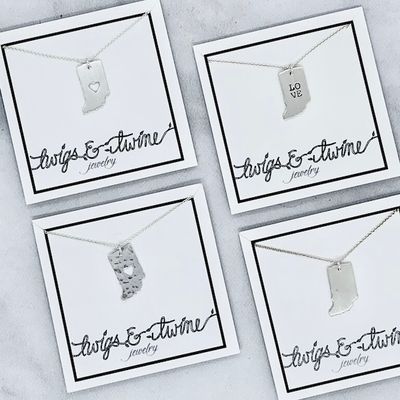Brushed Silver Tiny Indiana Necklace