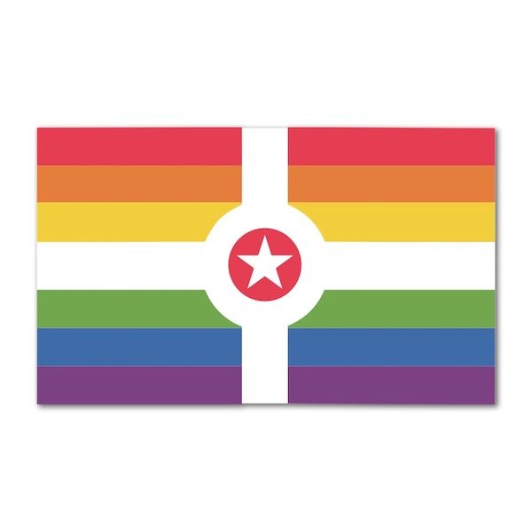 Rainbow Indy Flag Sticker DNO