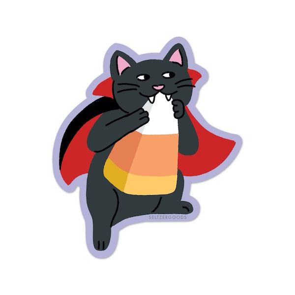 Vampire Corn Cat Sticker