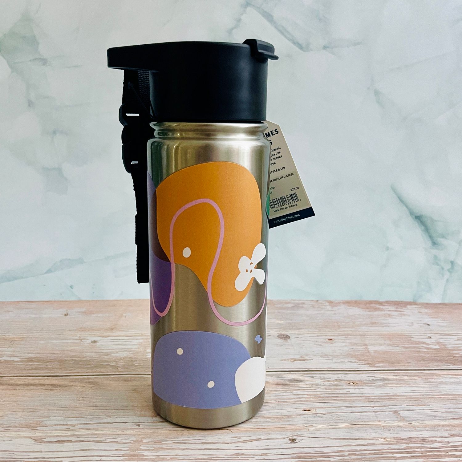18oz Travel Bottle, Style: Illuminate: Metallic Silver