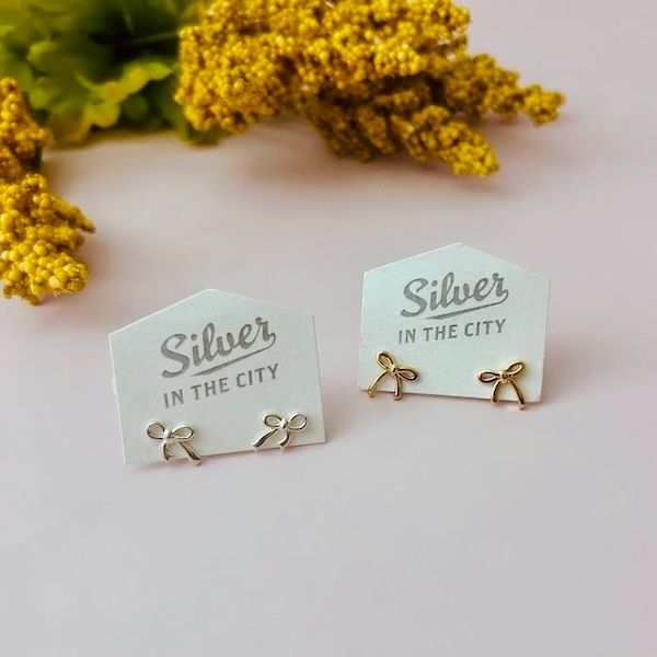 Dainty Bow Stud Earrings