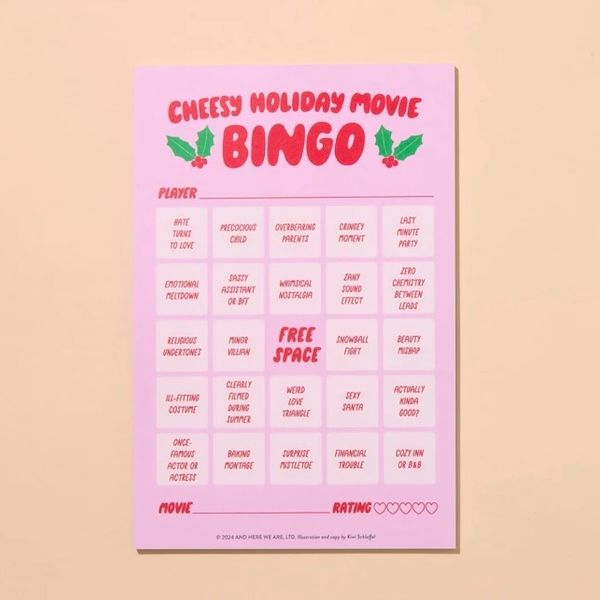 Movie Night Bingo, Style: Cheesy Holiday Movie