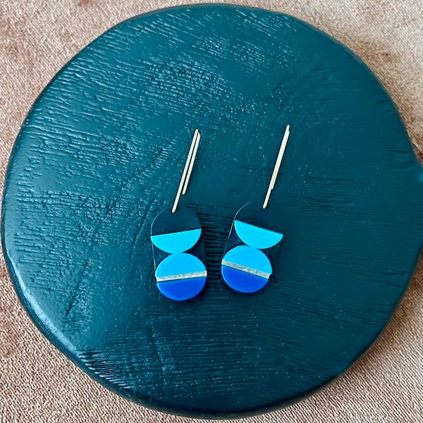 MidMod Abacus Earrings with Color Pop