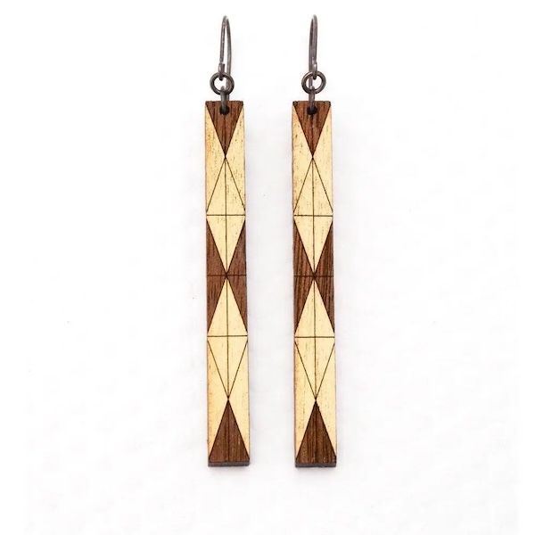 Midmod Walnut Mies Earrings