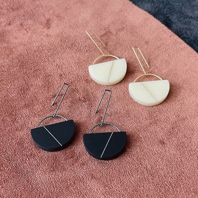 Sofie Semicircle Acrylic Earrings