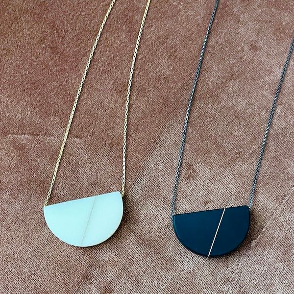 Sofie Semicircle Acrylic Necklace