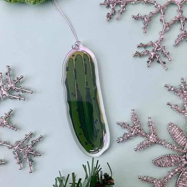 Perfect Dill Pickle Ornament by Drawn Goods