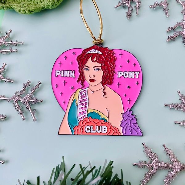 Pink Pony Club Enamel Ornament