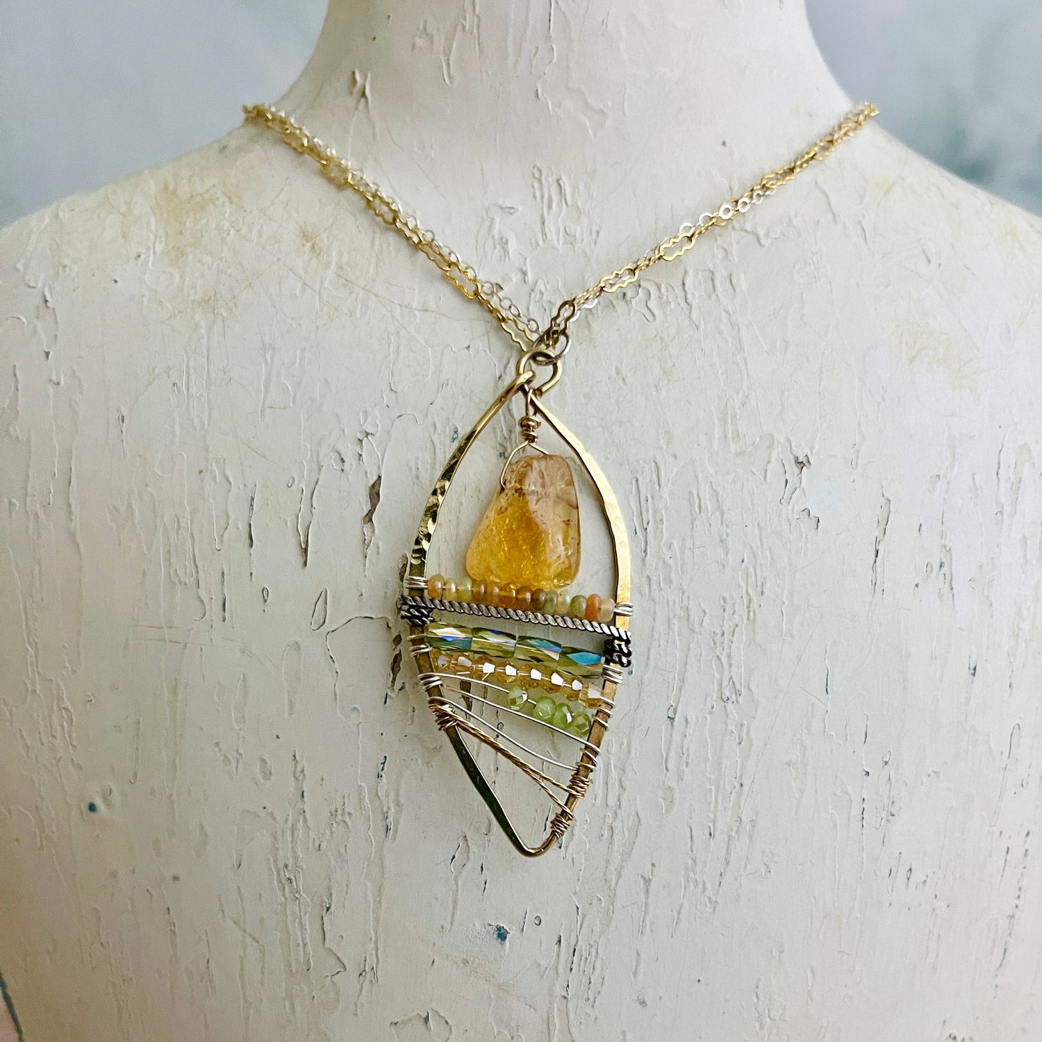 Handmade Drop of Sun Necklace