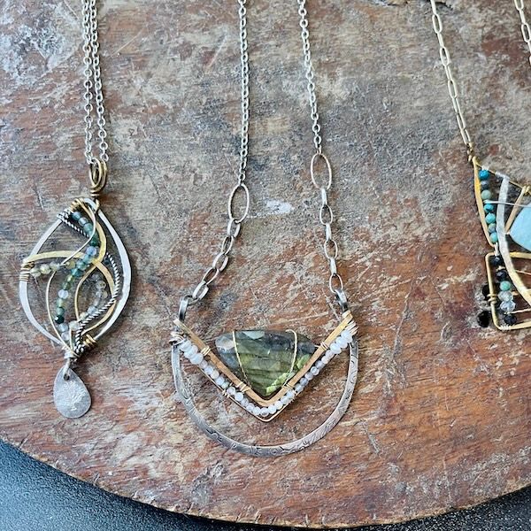 Handmade Bowl of Labradorite Necklace