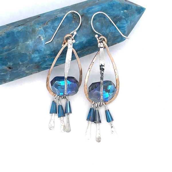 Handmade Crystal Flutter Earrings