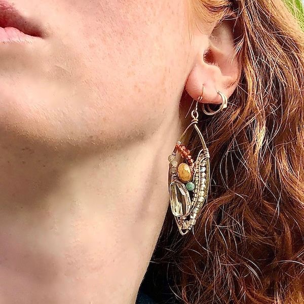 Handmade Stained Glass Earrings by Art by Any Means