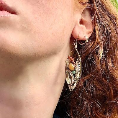 Handmade Stained Glass Earrings by Art by Any Means