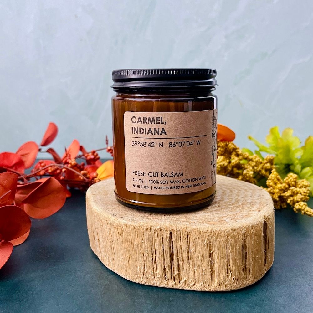 Carmel City Map Candle: Fresh Cut Balsam