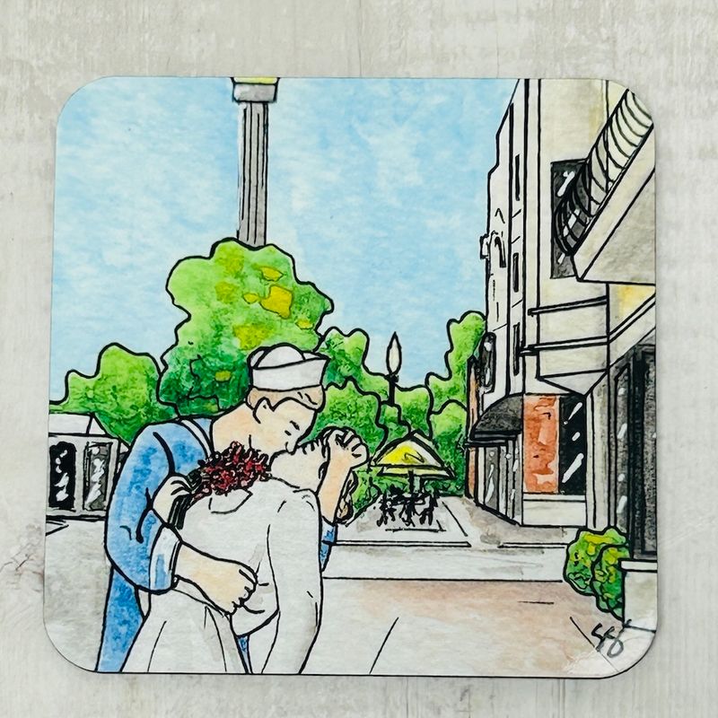 Carmel Kissing Statue Coaster