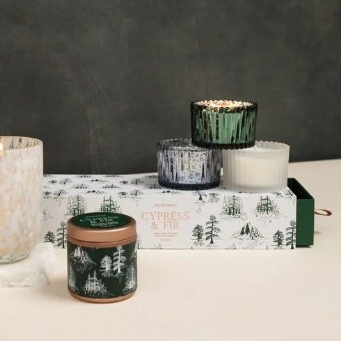 Cypress &amp; Fir Gift Box: set/3 2oz Candles