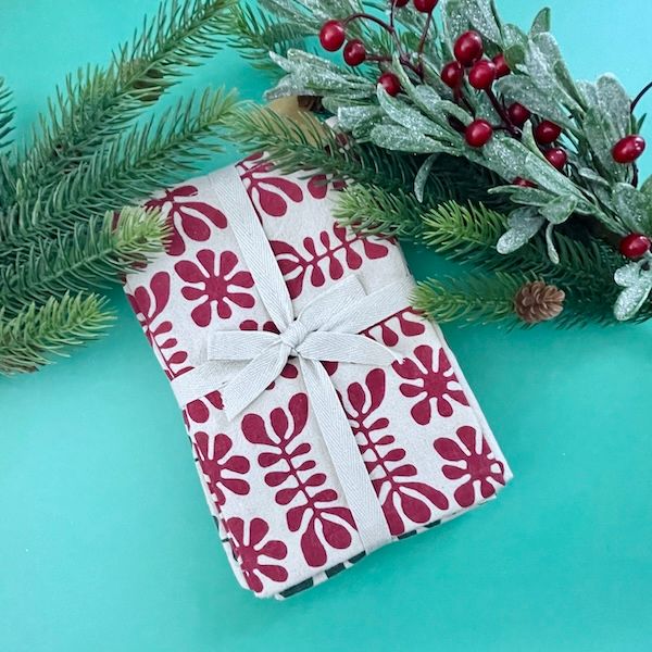 Stonewashed Cotton Waffle Weave Tea Towels S/3