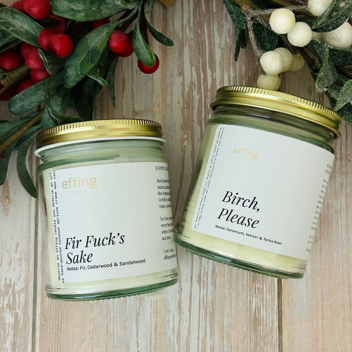 Effing Candle Co 7oz Vegan Winter Candles