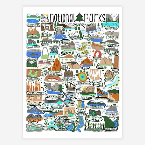 National Parks 11” x 14” Print