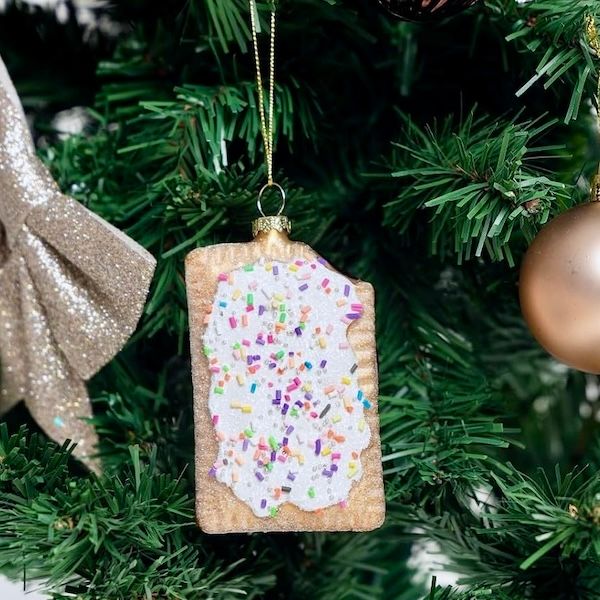 Glass Toaster Pastry Ornament